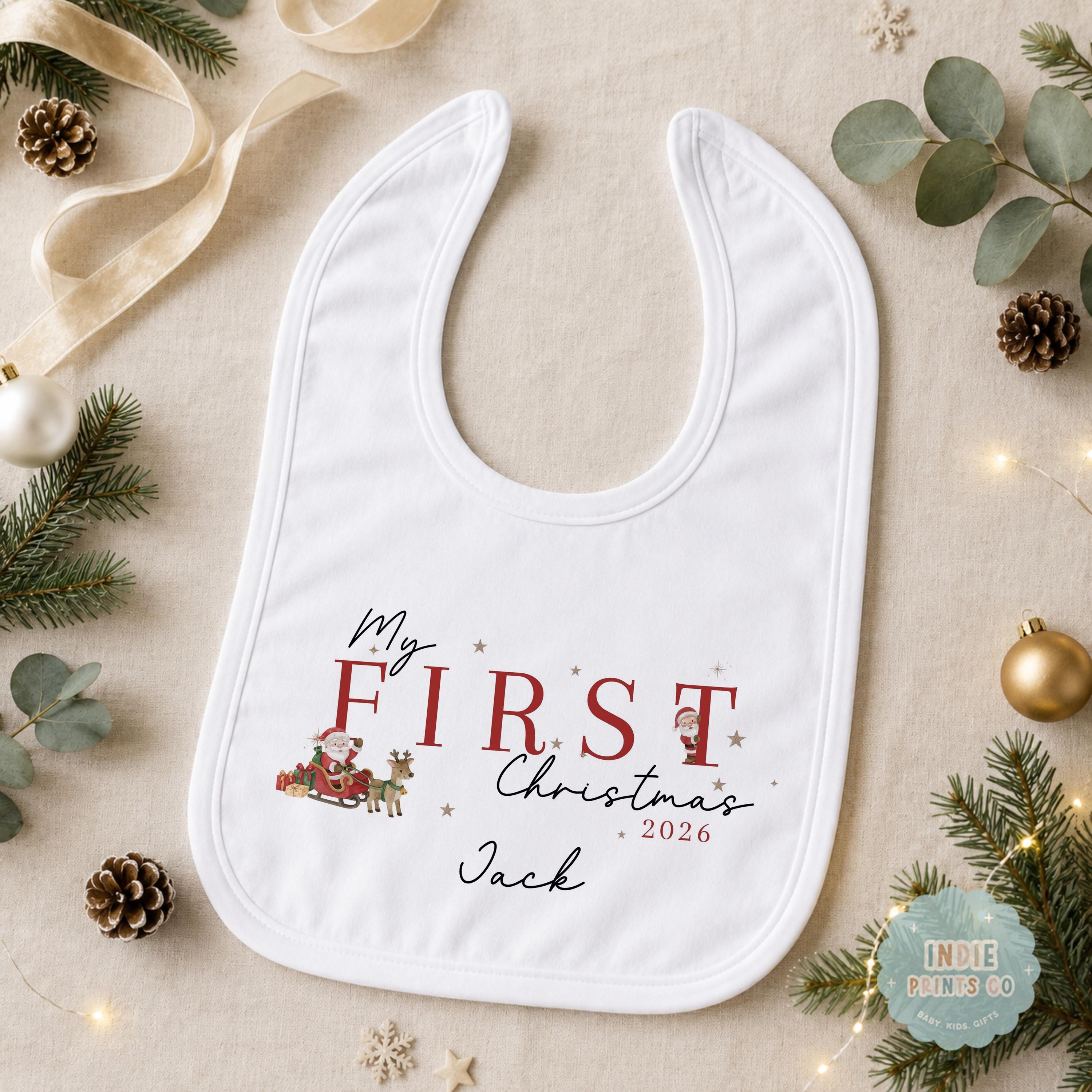 Personalised First Christmas Baby Outfit 2026