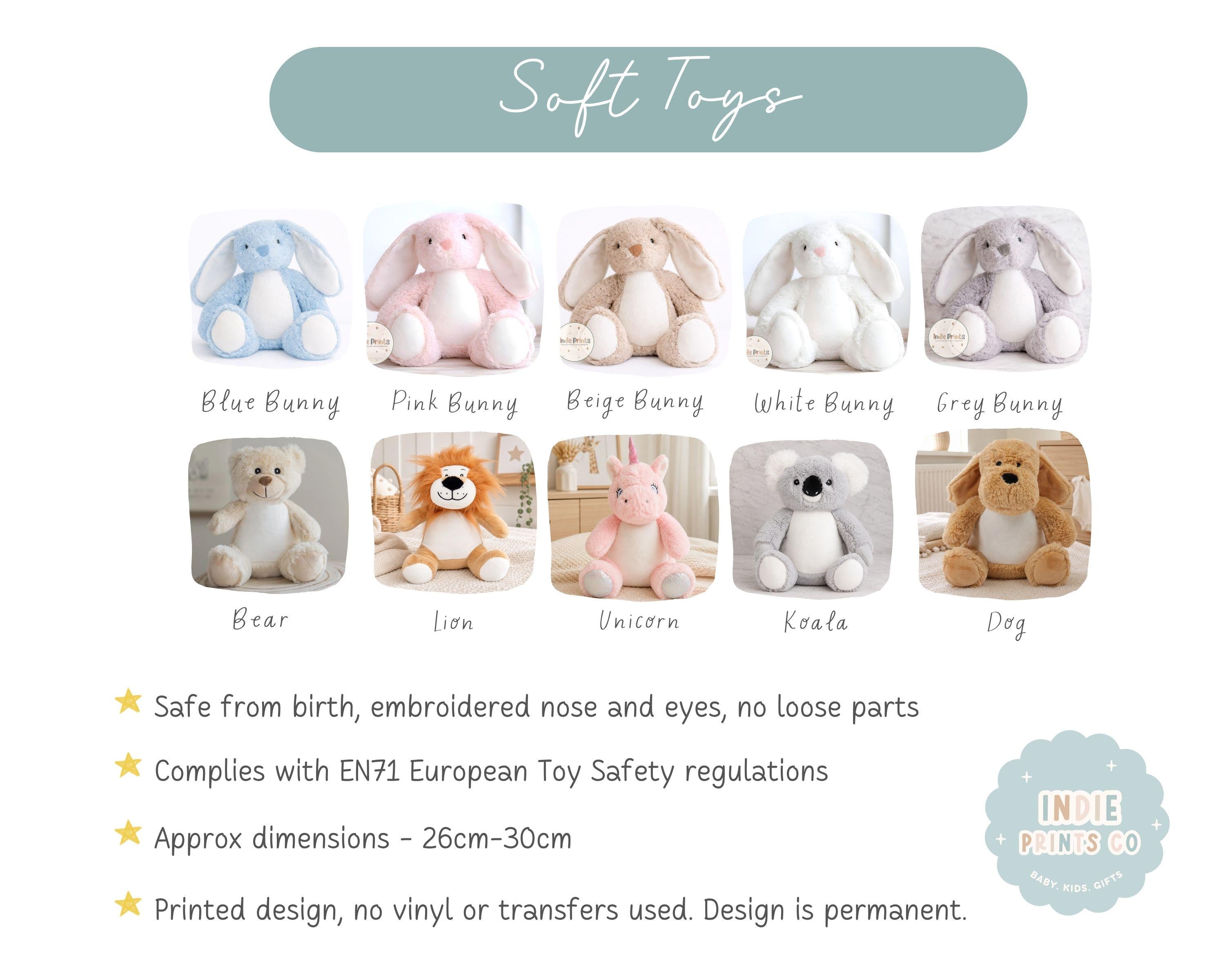Personalised New Baby Keepsake Soft Toy