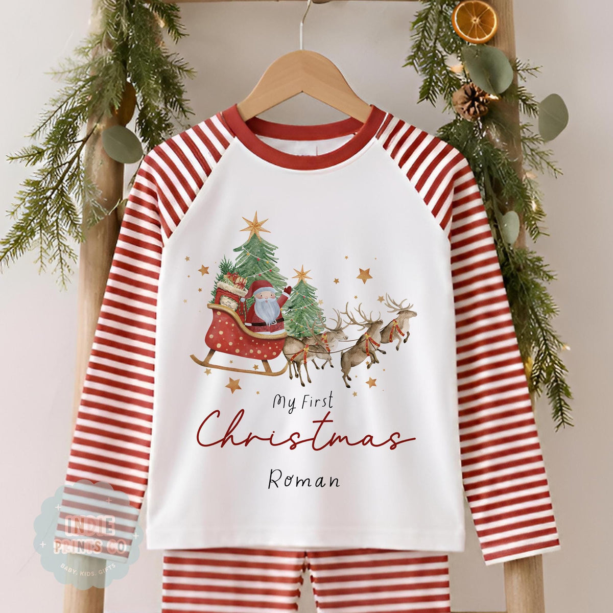 Personalised First Christmas Pyjamas & Babygrow 2026