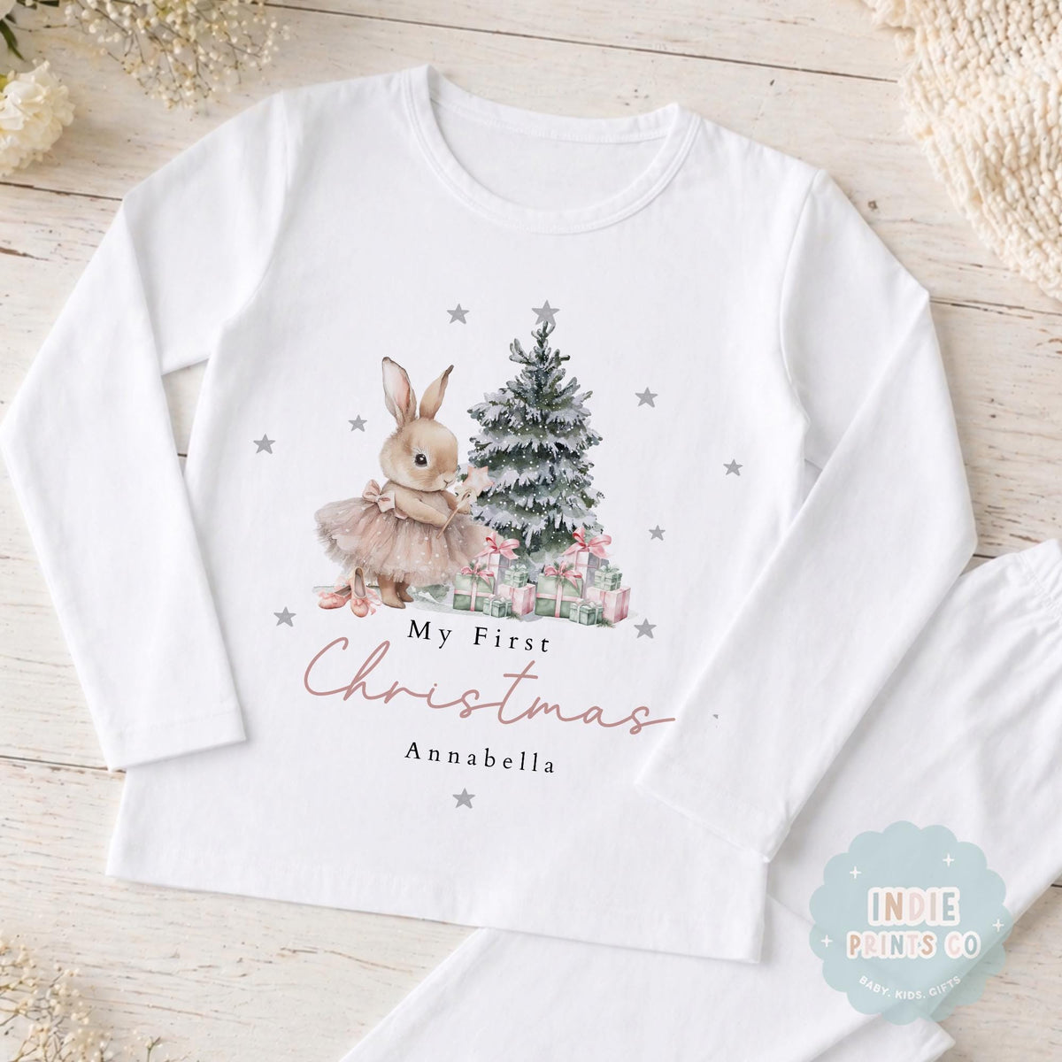 Personalised Baby Girl First Christmas Outfit 2026