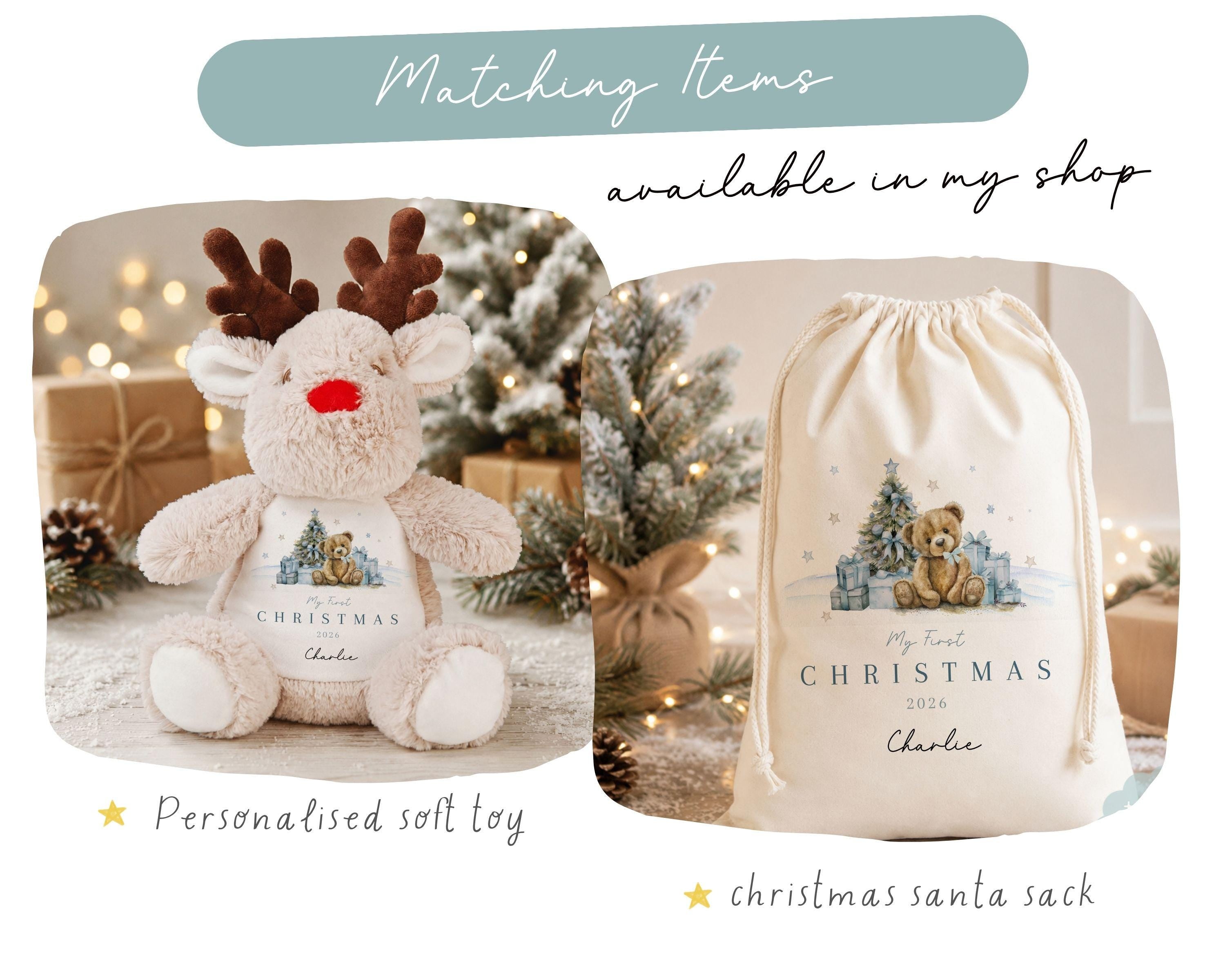 Personalised Baby Boy First Christmas Outfit 2026