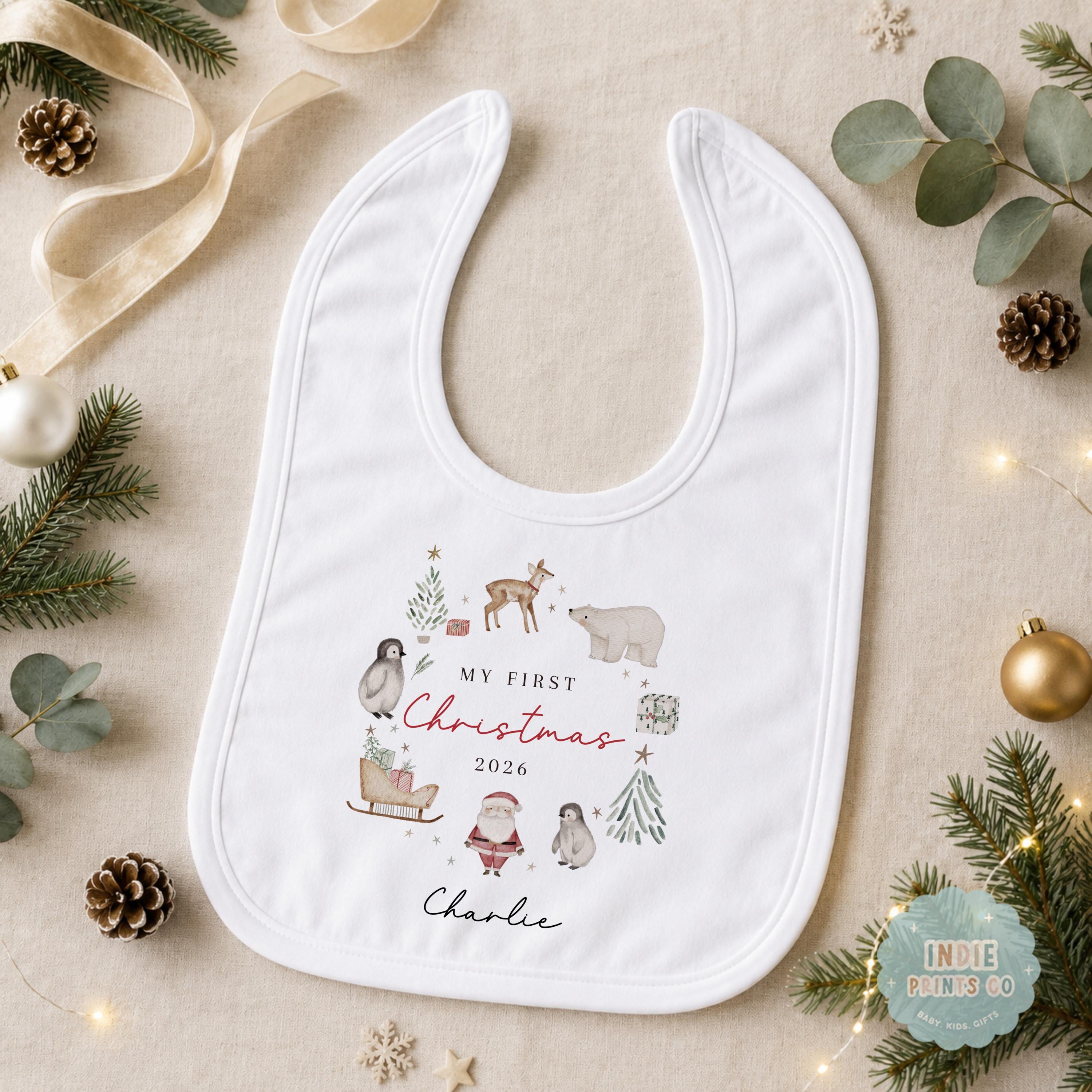 Personalised First Christmas Pyjamas, Baby Christmas Outfit, My 1st Christmas 2026, New Baby Gift, Boys Christmas Sleepsuit, Newborn Xmas