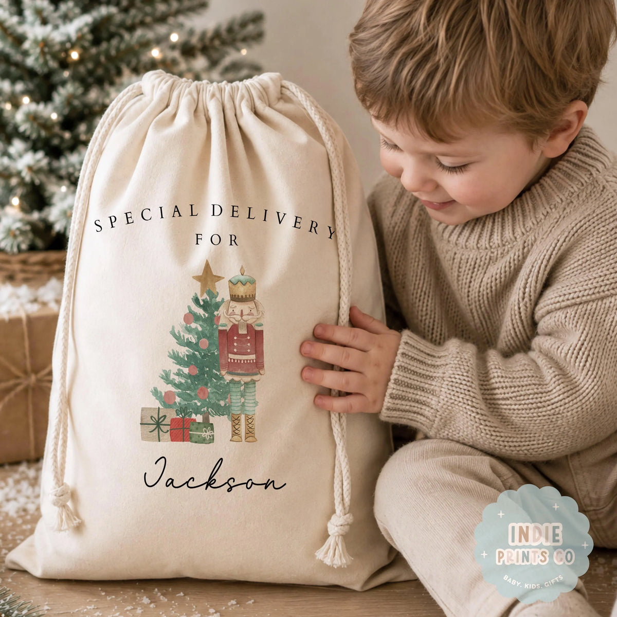 Personalised Nutcracker & Ballerina Christmas Sack