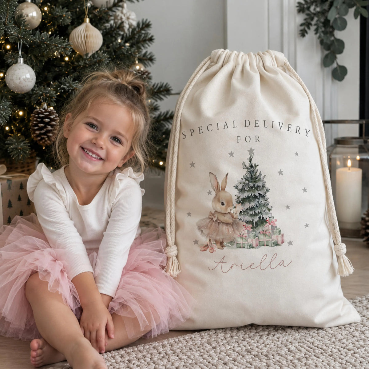 Personalised Bunny Santa Sack