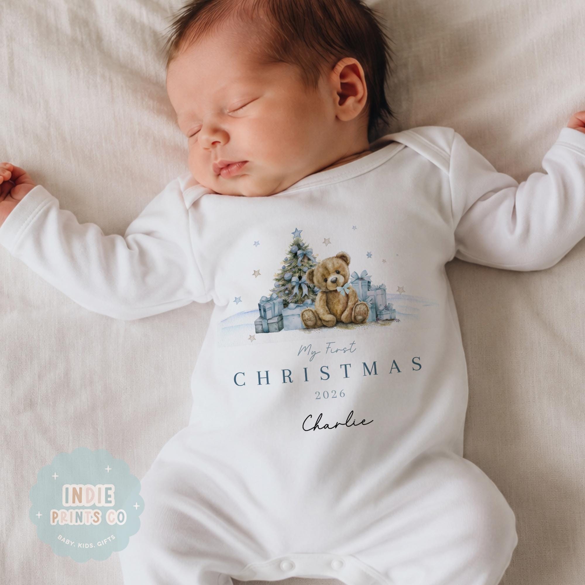 Personalised Baby Boy First Christmas Outfit 2026
