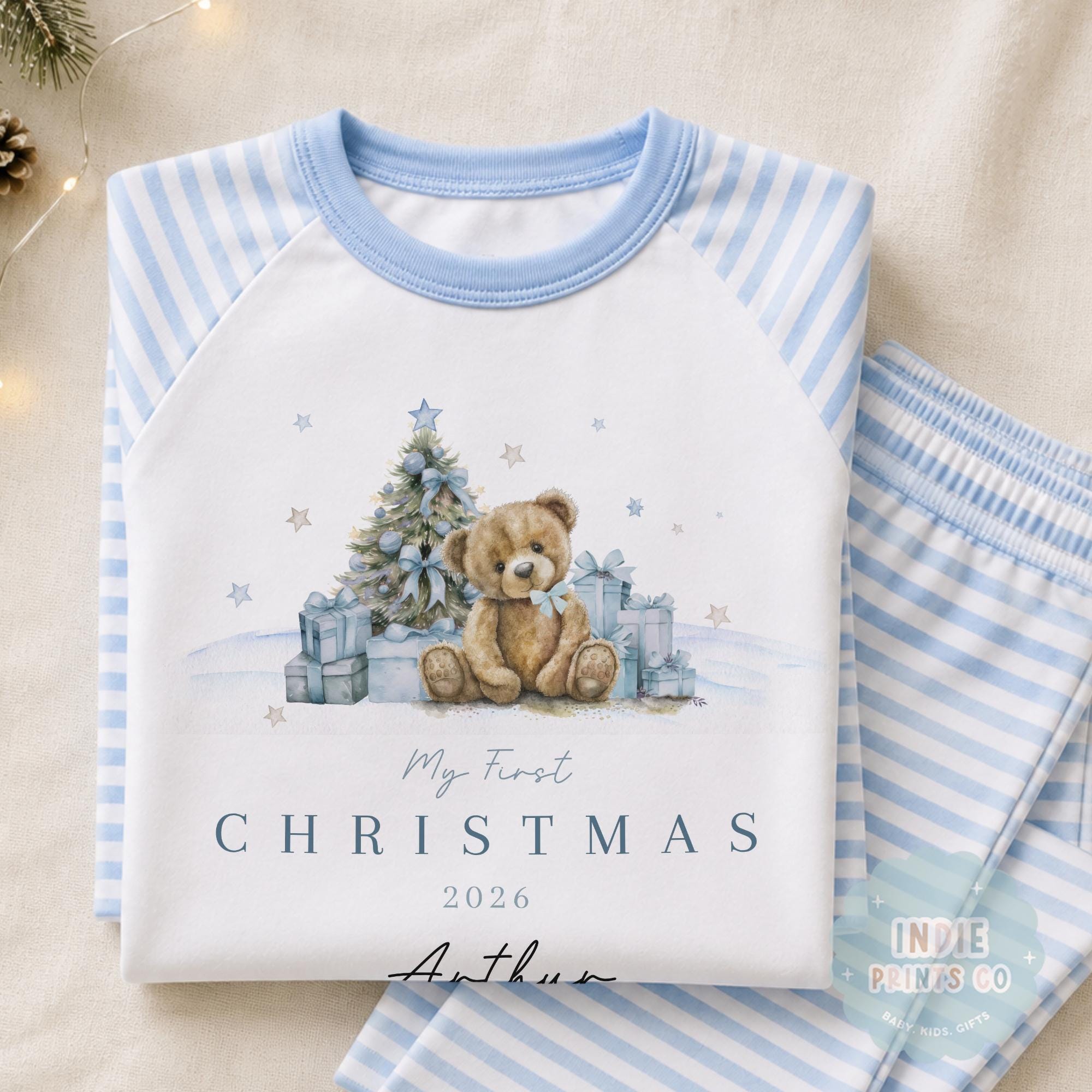 Personalised Baby Boy First Christmas Outfit 2026