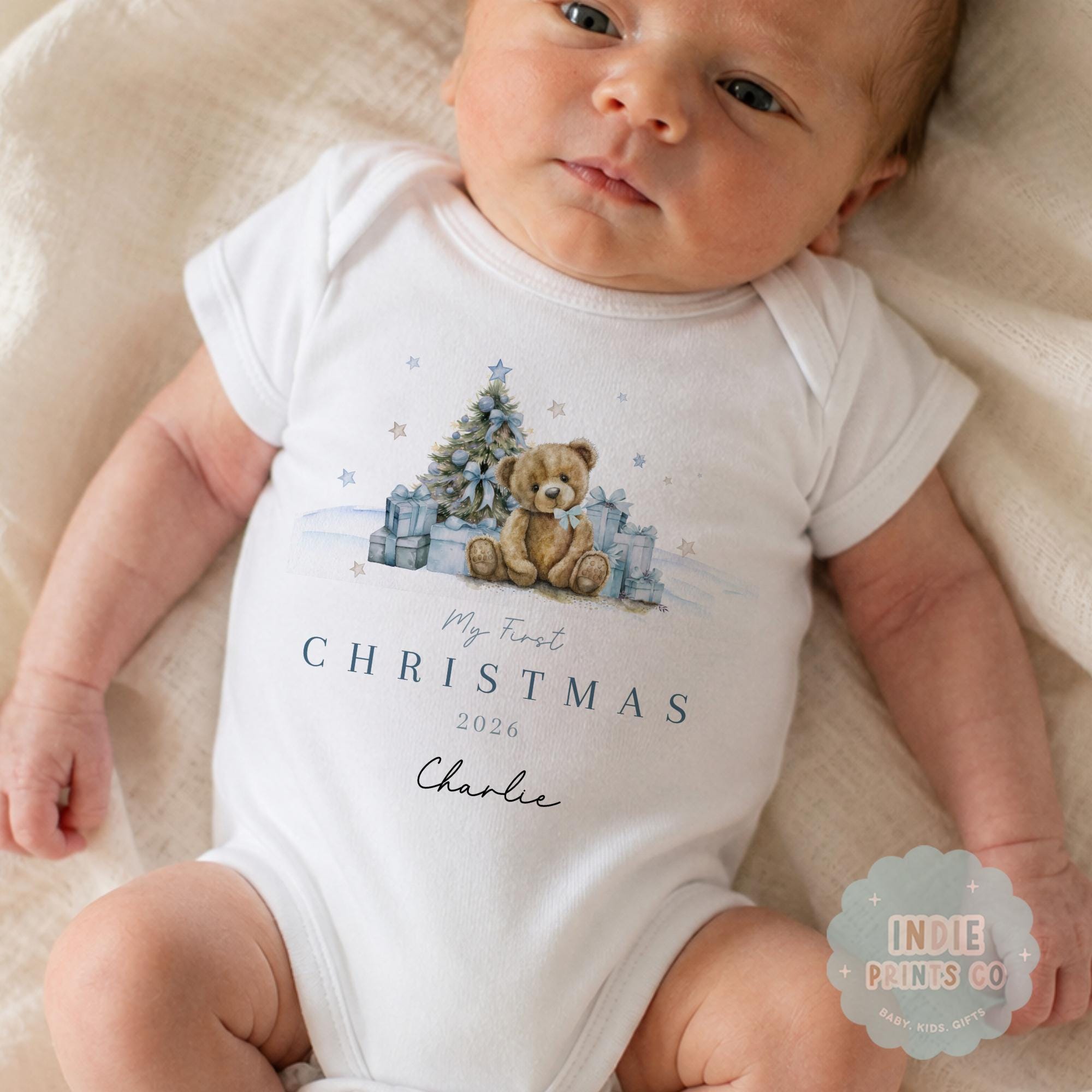 Personalised Baby Boy First Christmas Outfit 2026