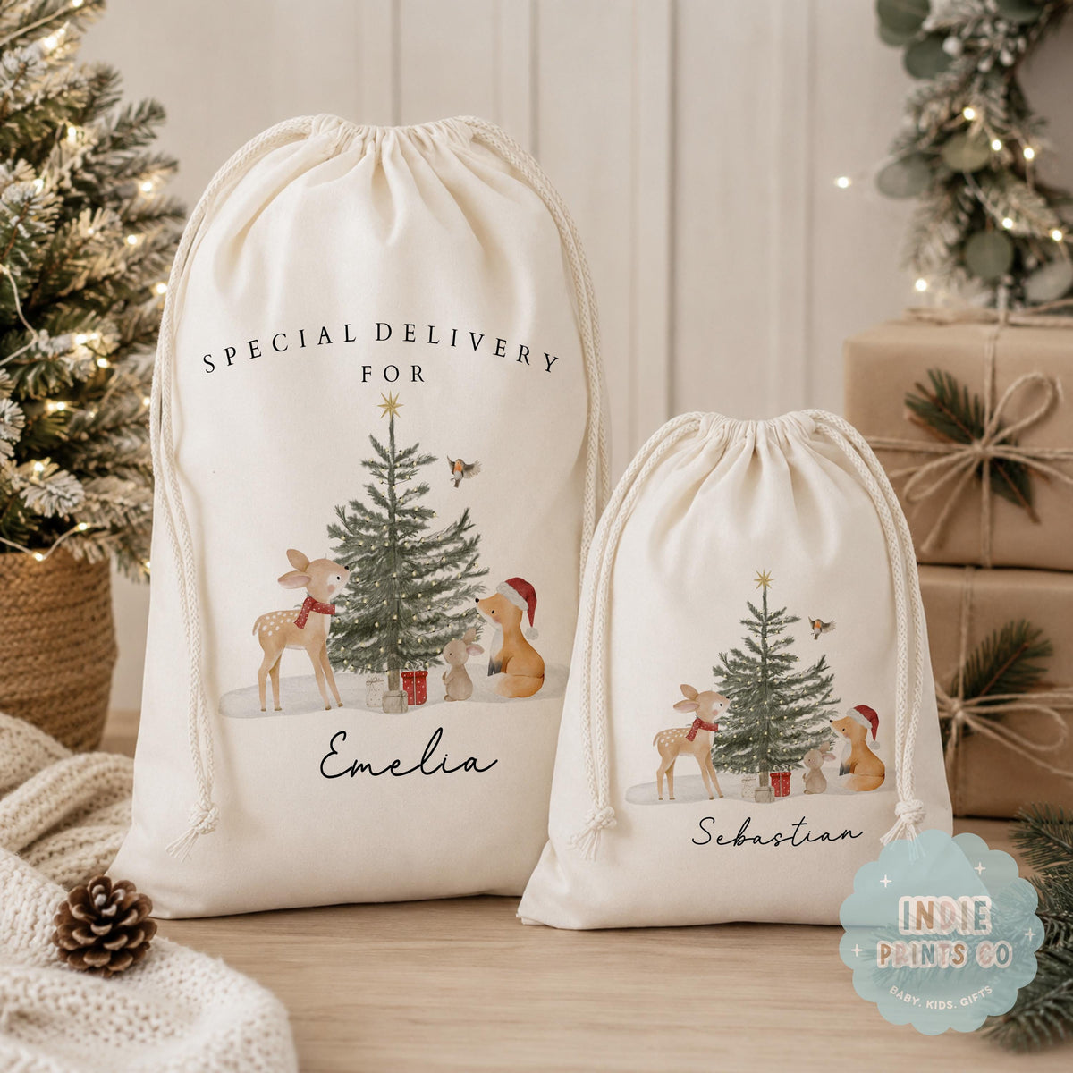 Personalised My First Christmas Cotton Gift Sack