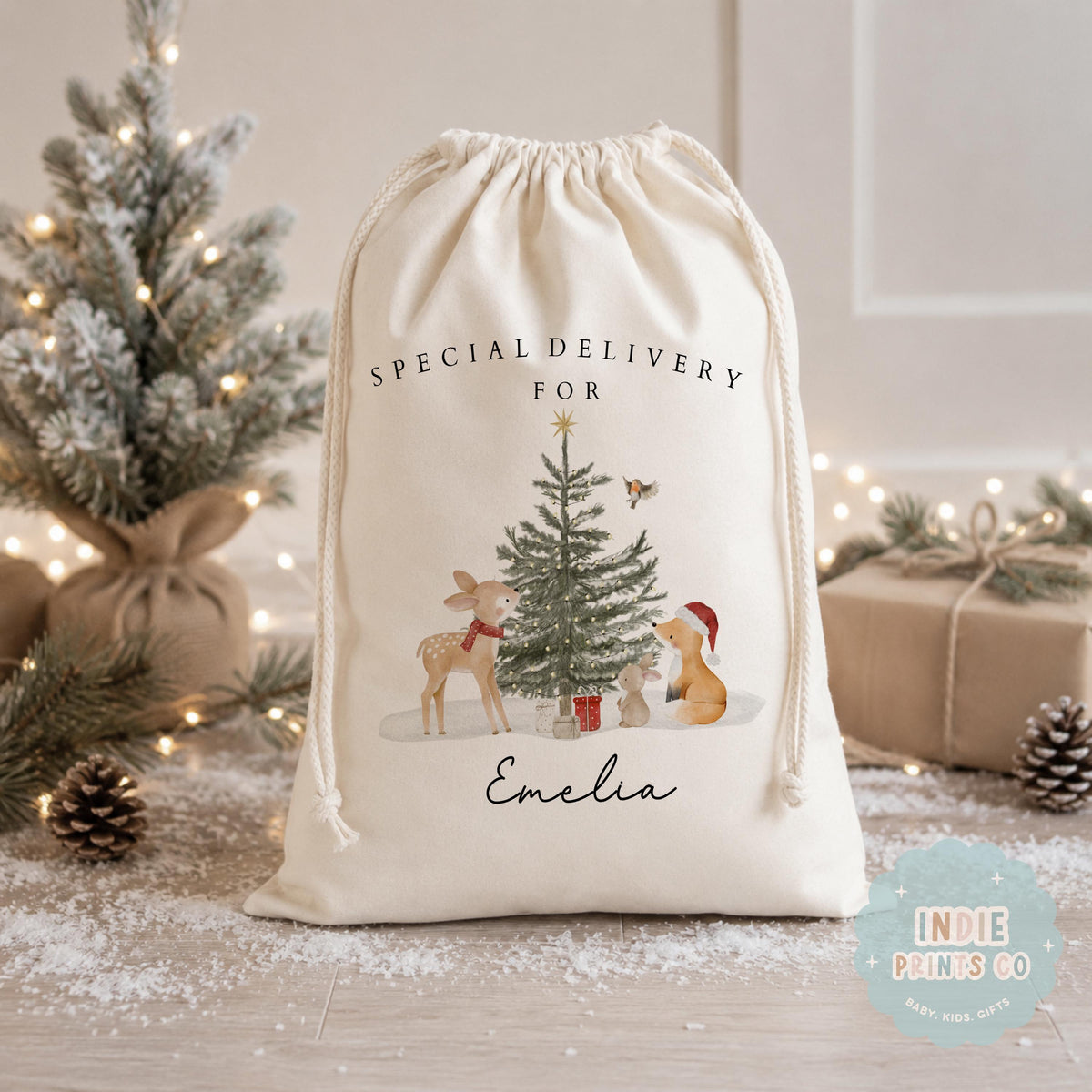 Personalised My First Christmas Cotton Gift Sack