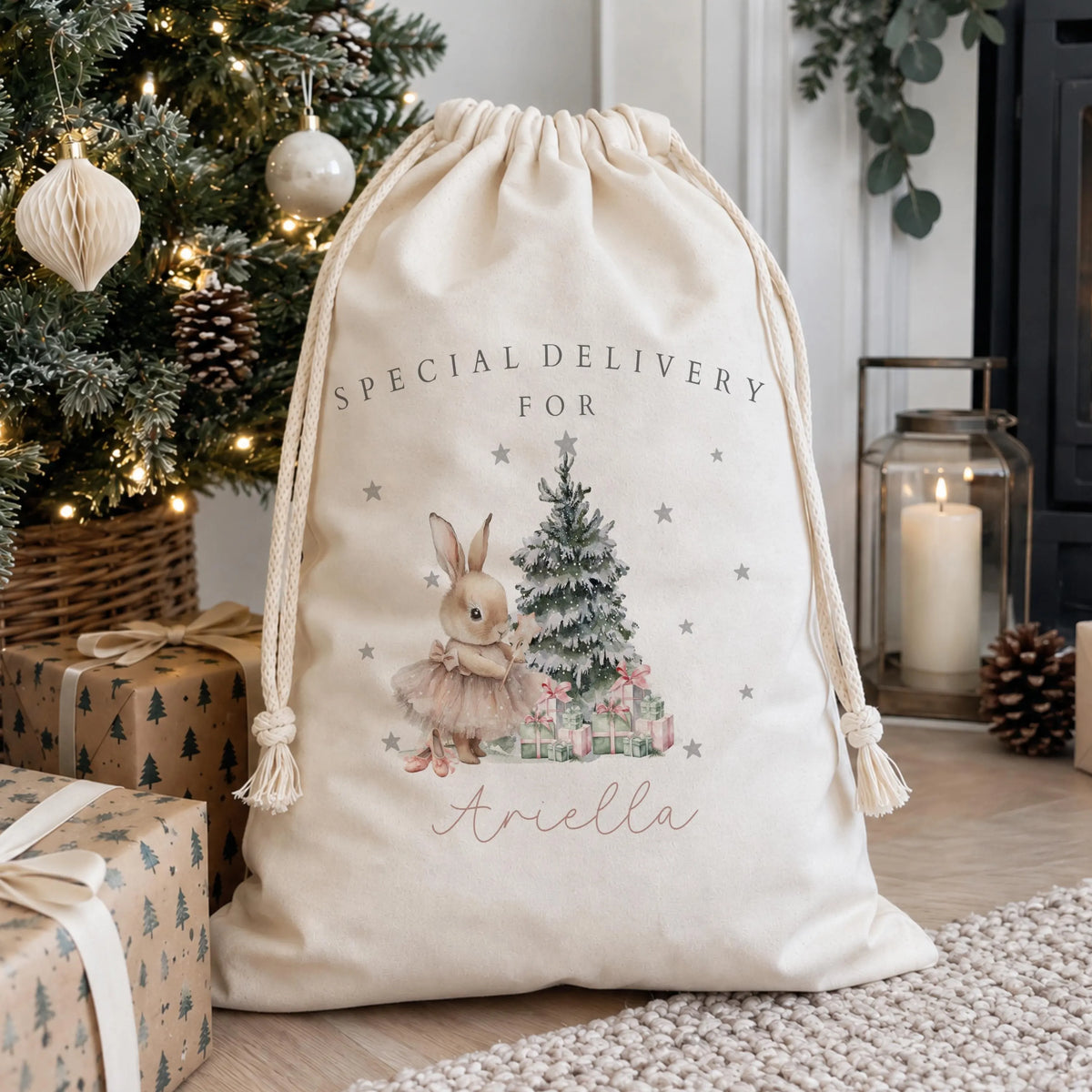 Personalised Bunny Santa Sack
