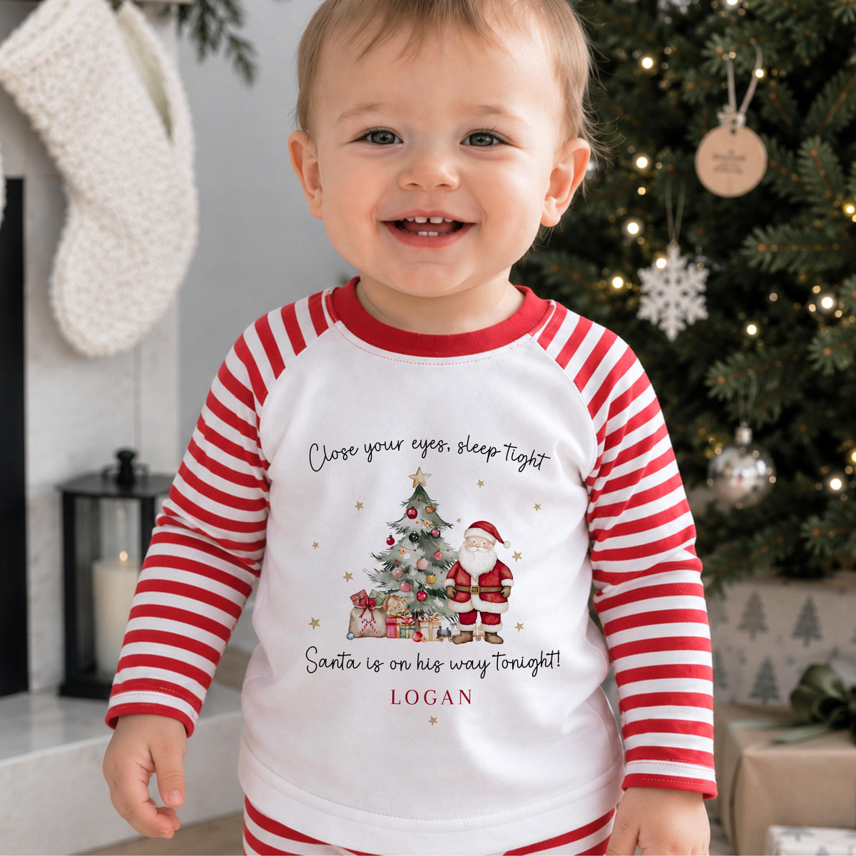 Personalised Kids Christmas Pyjamas, Boys Girls Christmas Pjs, Matching Sibling Pyjamas, Personalised Kids Xmas Outfit