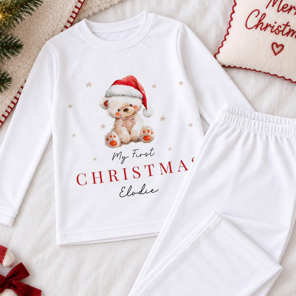 Personalised Baby First Christmas Babygrow, Boys Girls 1st Christmas Sleepsuit, Baby Xmas Outfit, Newborn Christmas Gift