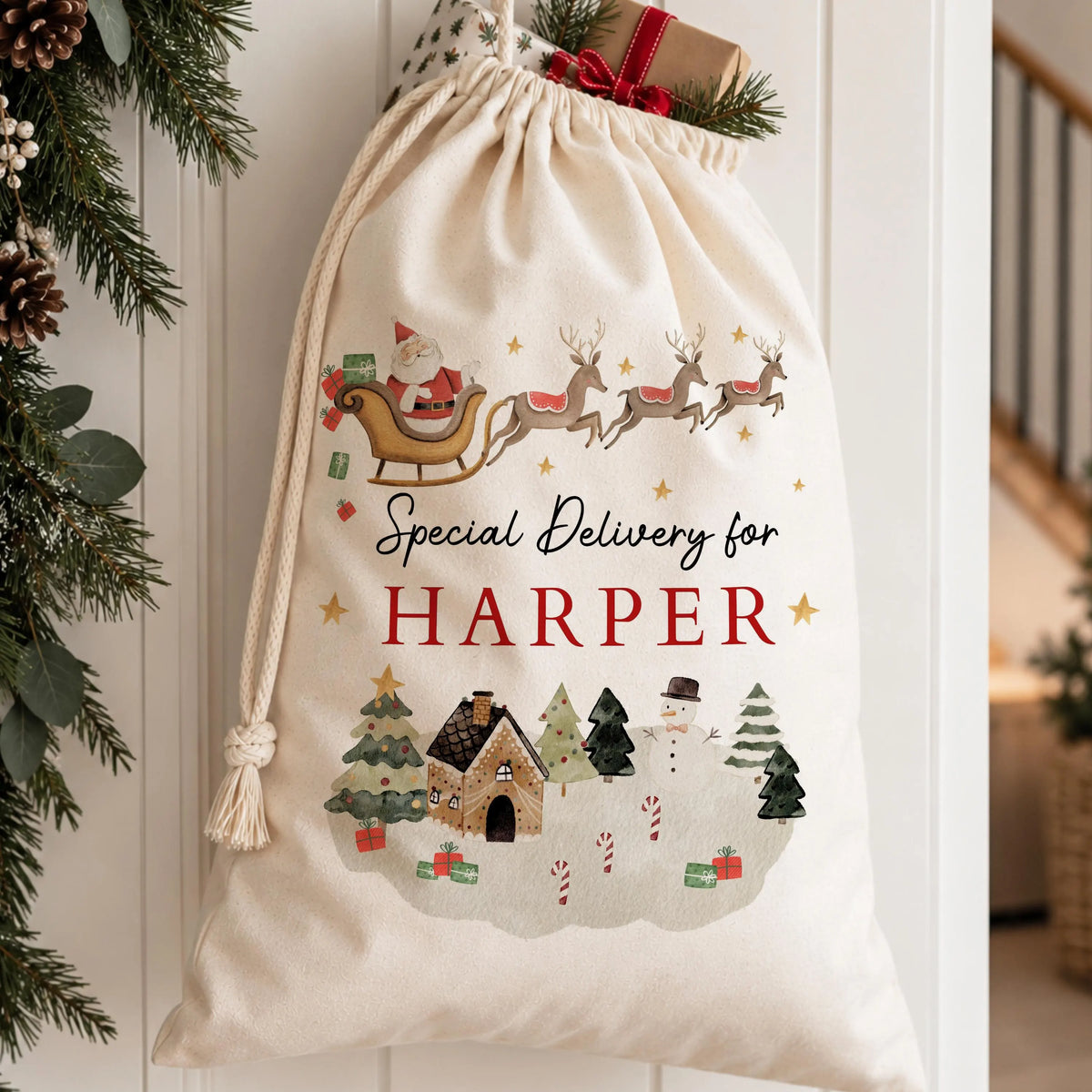 Personalised Special Delivery Santa Sack