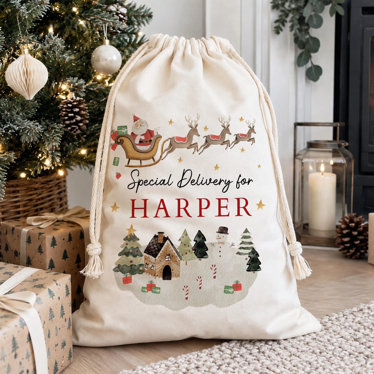 Personalised Special Delivery Santa Sack