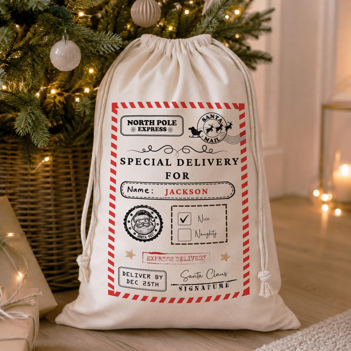 Personalised Santa Mail Sack
