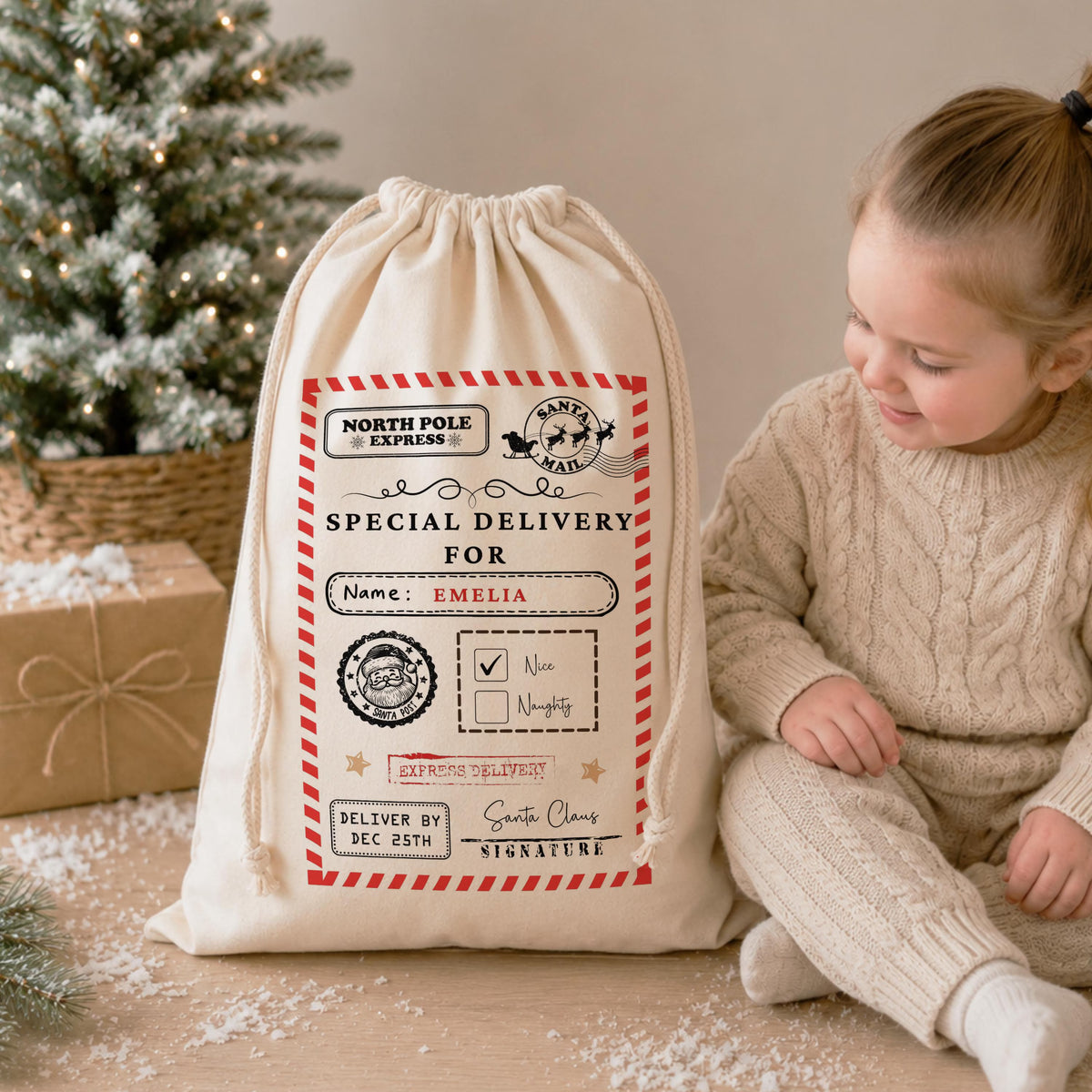 Personalised Santa Mail Sack